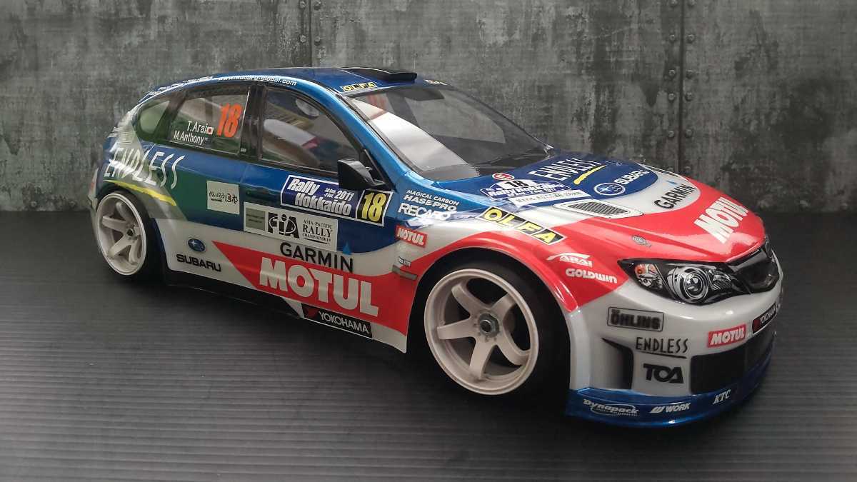 タミヤ 1/10RCスバル インプレッサ WRX STI チームアライ(XV-01シャーシ)1パック室内サーキット走行 TRFダンパー付き リアルラリー仕様