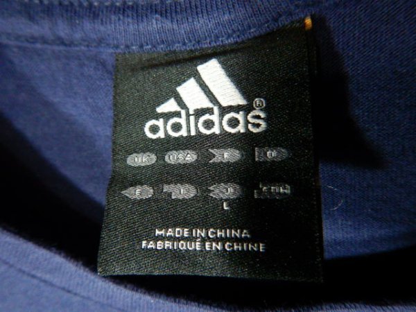 ｎ7616　adidas　アディダス　00ｓ　vintage　ビンテージ　半袖　tシャツ　ナンバリング　デザイン　人気　送料格安_画像4