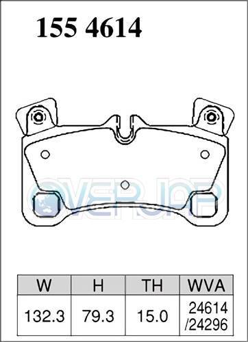 Z1510007 / 1554614 DIXCEL Zタイプ ブレーキパッド 1台分セット VW TOUAREG 7LBJNA 6.0 W12 フロント：PR No.1LF / リア：PR No.2ED_画像3