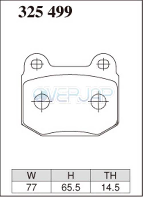 EC325499 DIXCEL EC ブレーキパッド リヤ左右セット スバル インプレッサ GRB/GVB 2007/11～ 2000 STi(Brembo)_画像2