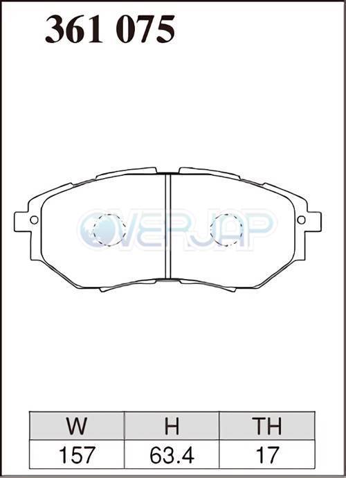 EC361075 DIXCEL EC ブレーキパッド フロント左右セット スバル レガシィB4 BM9 2012/5～ 2500 2.5GT D型～(Eye Sight含む)_画像2