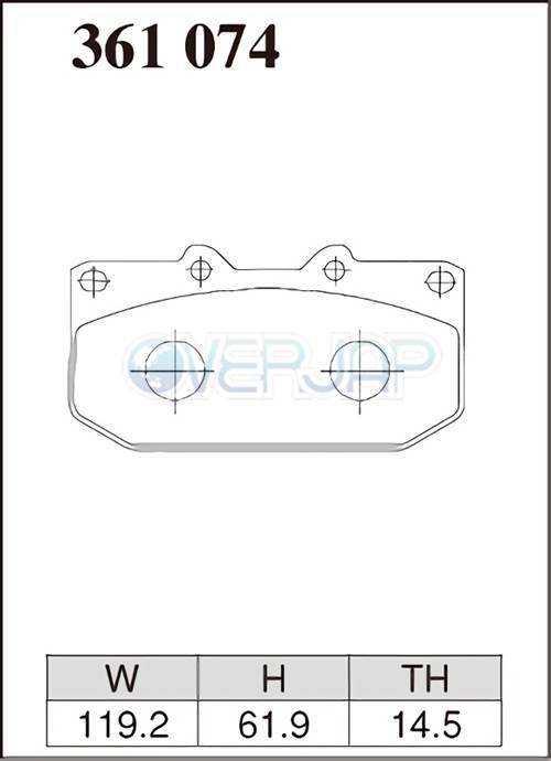 ES361074 DIXCEL ES ブレーキパッド フロント左右セット スバル インプレッサ WRX STi GC8(COUPE) 1998/3～1998/8 2000 22B(GC8E2SD)_画像2