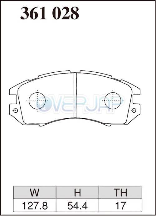 M361028 DIXCEL Mタイプ ブレーキパッド フロント左右セット スバル インプレッサ GC4 1992/10～1996/8 1600 ABS無_画像2