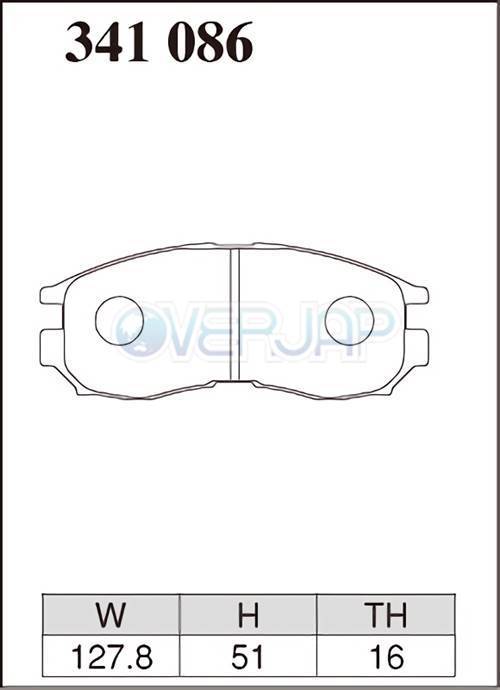 Z341086 DIXCEL Zタイプ ブレーキパッド フロント左右セット 三菱 RVR N21W/N21WG/N28W/N28WG 1991/1～1997/3 1800～2000_画像2