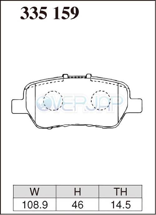 EC335159 DIXCEL EC ブレーキパッド リヤ左右セット ホンダ オデッセイ RB3/RB4 2008/10～2013/10 2400 車台No.～1200000 ABSOLUTE除く_画像2