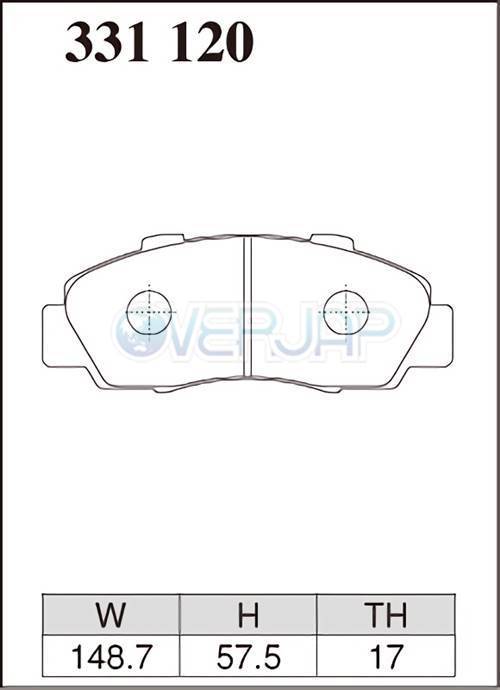 ES331120 DIXCEL ES ブレーキパッド フロント左右セット ホンダ NSX NA1/NA2 1990/9～ 3000～3200 TYPE-R含む_画像2