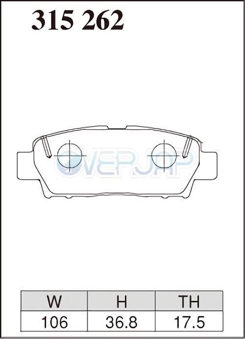 M315262 DIXCEL Mタイプ ブレーキパッド リヤ左右セット トヨタ クレスタ JZX91/JZX93/JZX91/JZX93 1992/10～95/9 2500～3000_画像2