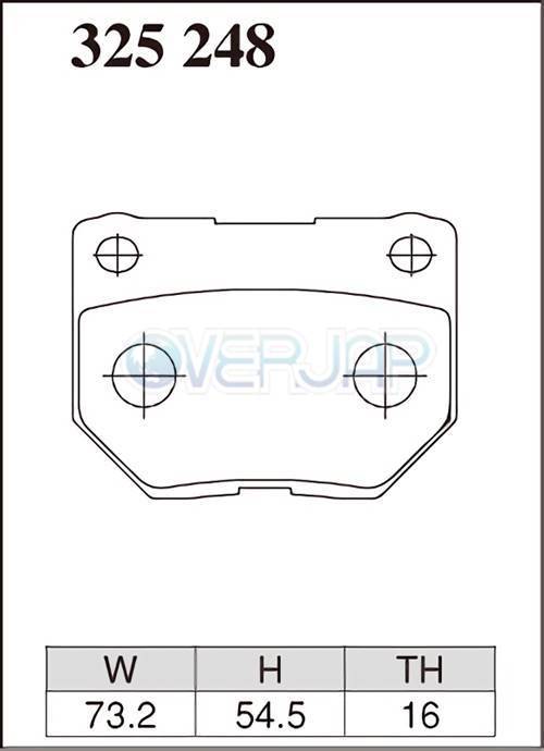 EC325248 DIXCEL EC ブレーキパッド リヤ左右セット スバル インプレッサ WRX STi GC8(COUPE) 1998/3～98/8 2000 22B(GC8E2SD)_画像2