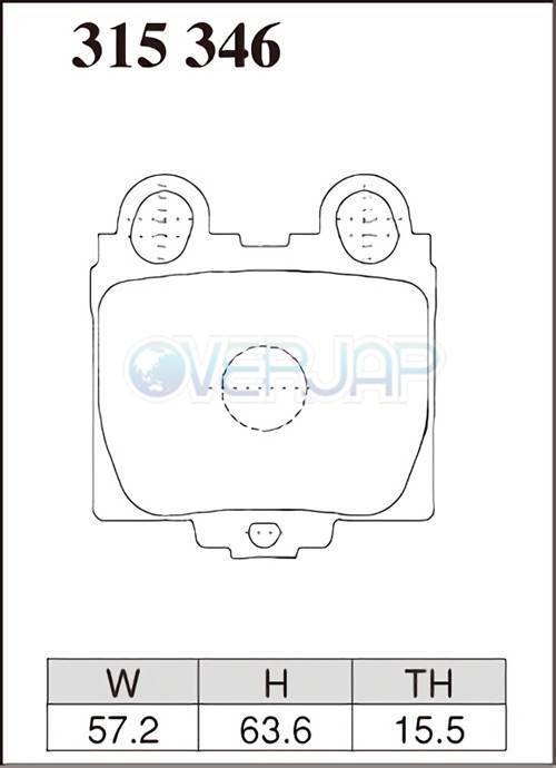 ES315346 DIXCEL ES ブレーキパッド リヤ左右セット トヨタ ヴェロッサ JZX110 2001/6～2004/4 2500 VR25(TURBO)_画像2