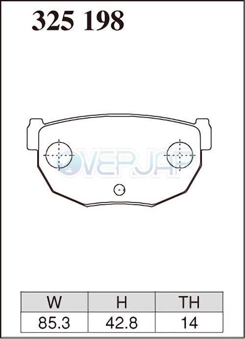 Z325198 DIXCEL Zタイプ ブレーキパッド リヤ左右セット 日産 シルビア S14/CS14 1993/10～99/1 2000 TURBO_画像2