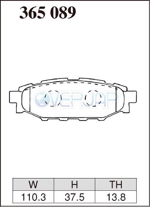 ES365089 DIXCEL ES ブレーキパッド リヤ左右セット スバル フォレスター SH9 2010/10～2012/11 2000_画像2