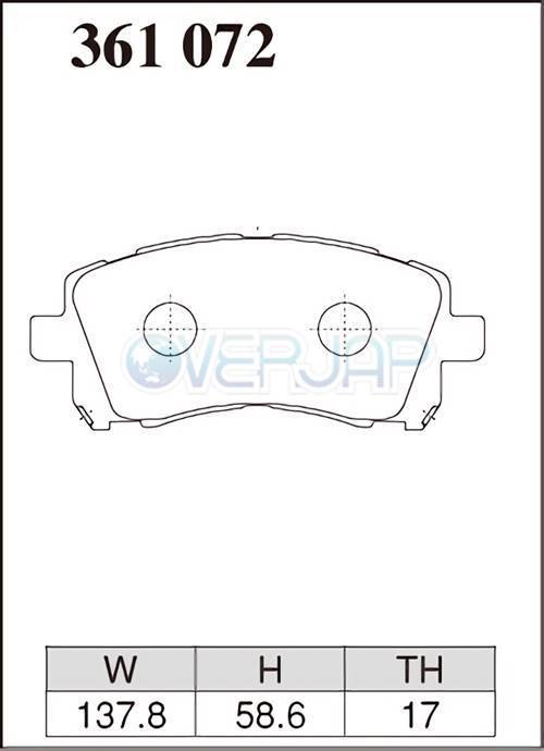 ES361072 / 365084 DIXCEL ES ブレーキパッド 1台分セット スバル インプレッサ WRX GF8 98/9～99/8 2000 F～G型_画像2