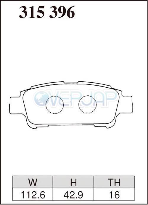 Z315396 DIXCEL Zタイプ ブレーキパッド リヤ左右セット トヨタ エスティマ ACR30W/ACR40W/MCR30W/MCR40W 1999/12～2003/4 2400～3000_画像2