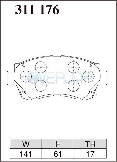 ES311176 DIXCEL ES ブレーキパッド フロント左右セット トヨタ マークII JZX90 1992/10～1995/9 2500 NA(Tourer S)_画像2