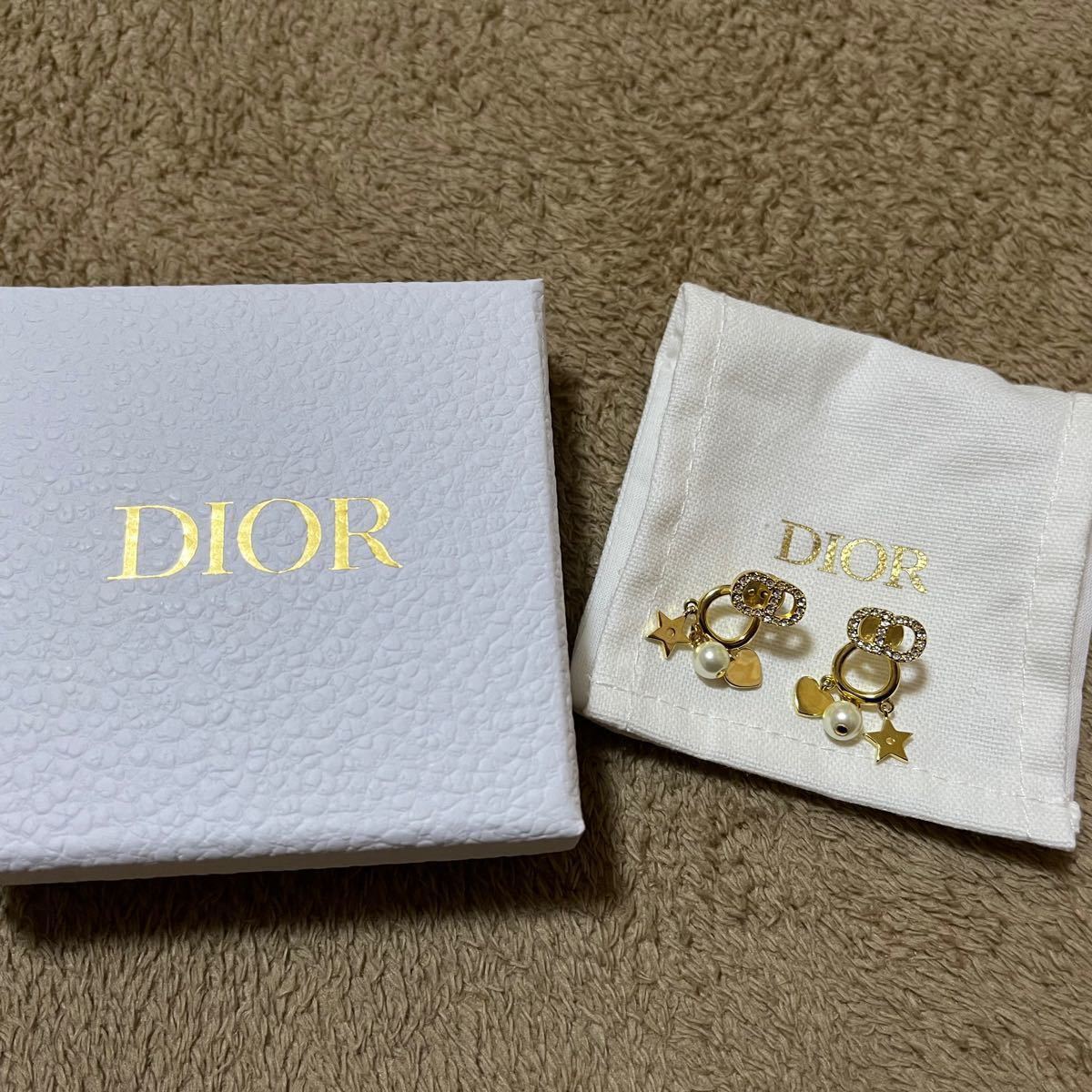 Dior クレール ディー リュヌ ピアス 3連チャーム｜Yahoo!フリマ（旧