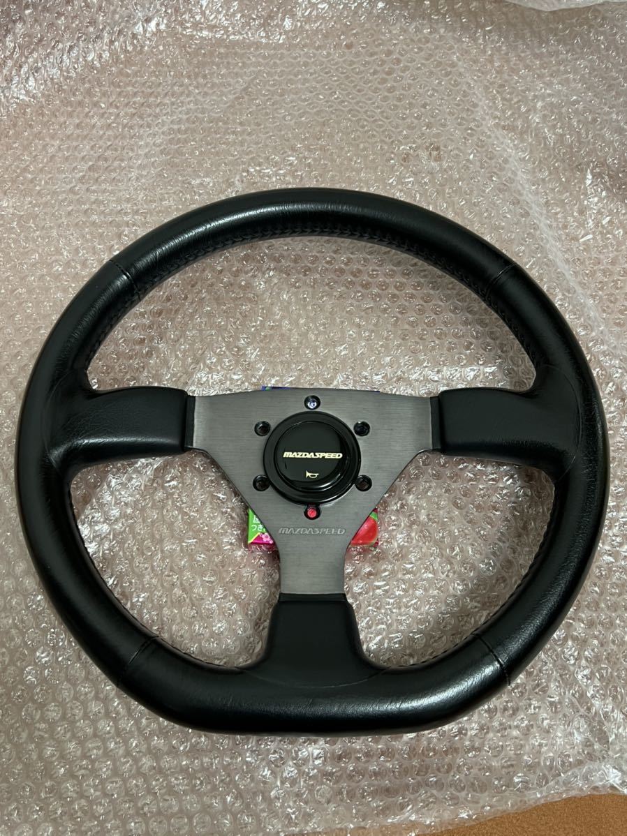  regular goods that time thing genuine article MAZDA SPEED Mazda Speed steering gear steering wheel 34Φ pie horn attaching RX-7 SA22C FC3S FD3S rare rare 