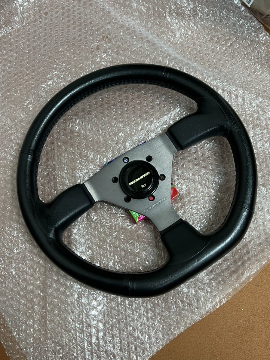  regular goods that time thing genuine article MAZDA SPEED Mazda Speed steering gear steering wheel 34Φ pie horn attaching RX-7 SA22C FC3S FD3S rare rare 