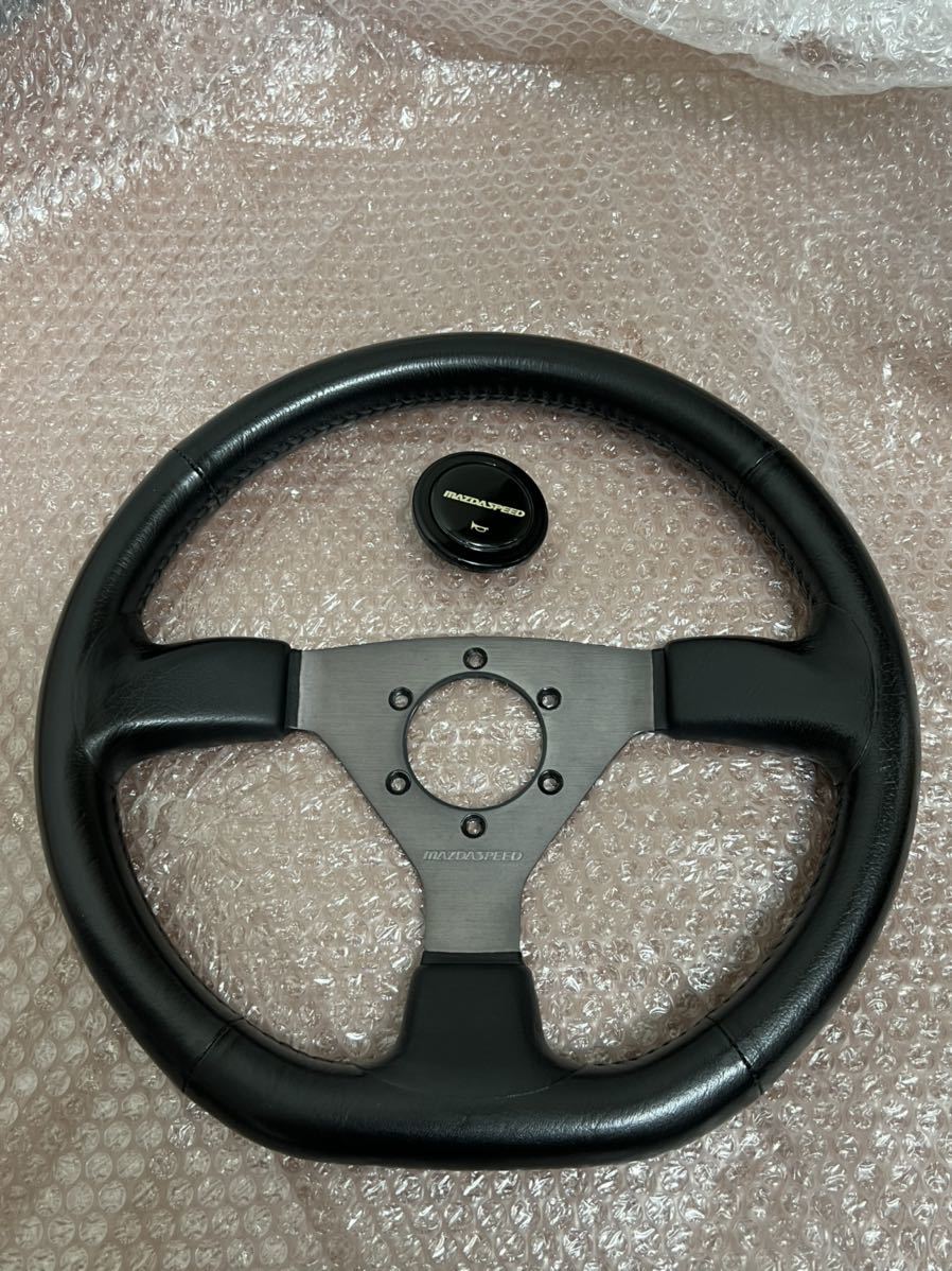  regular goods that time thing genuine article MAZDA SPEED Mazda Speed steering gear steering wheel 34Φ pie horn attaching RX-7 SA22C FC3S FD3S rare rare 