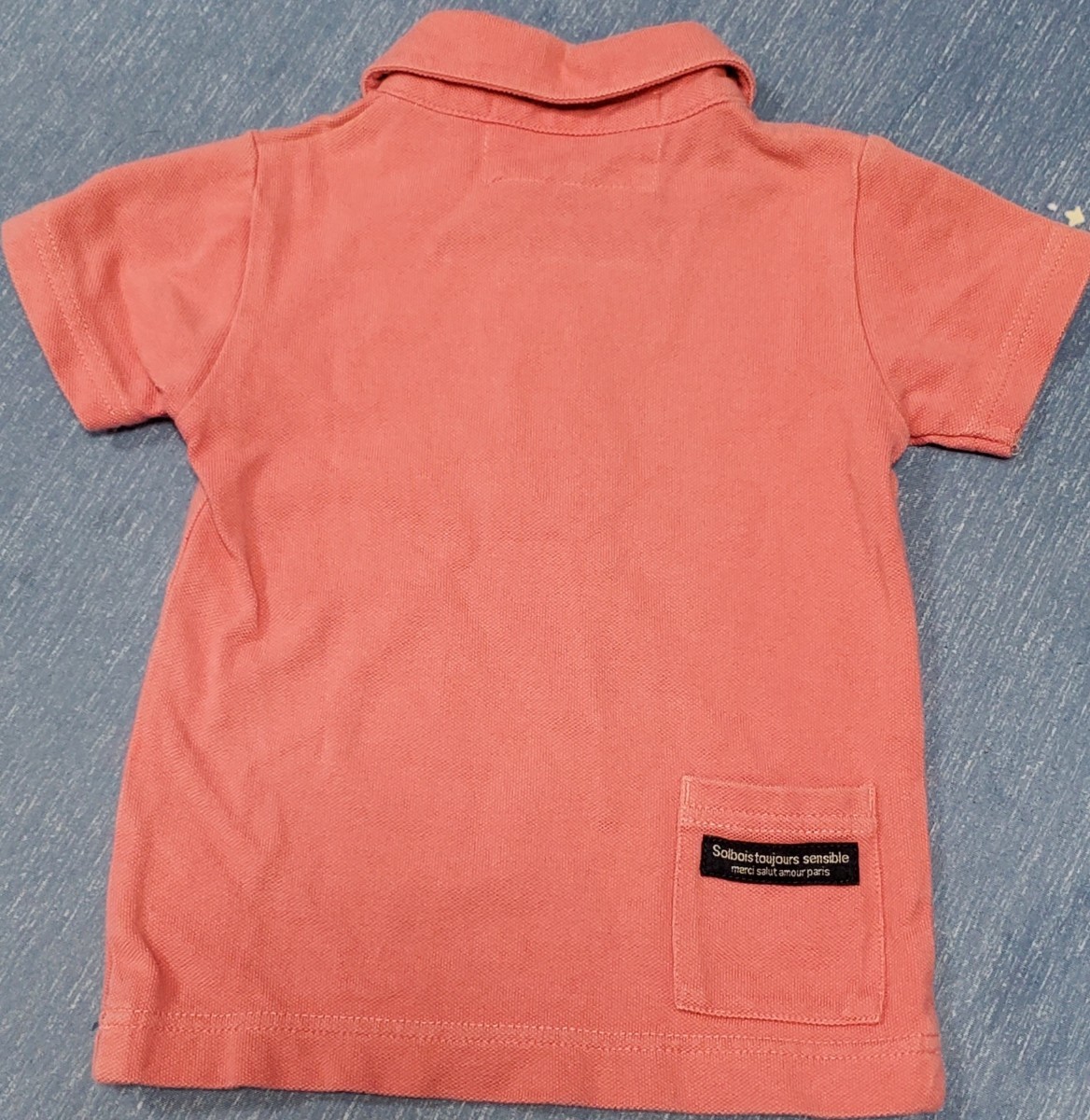 SOLBOIS  半袖 ポロシャツ綿100% ピンク  80cm 