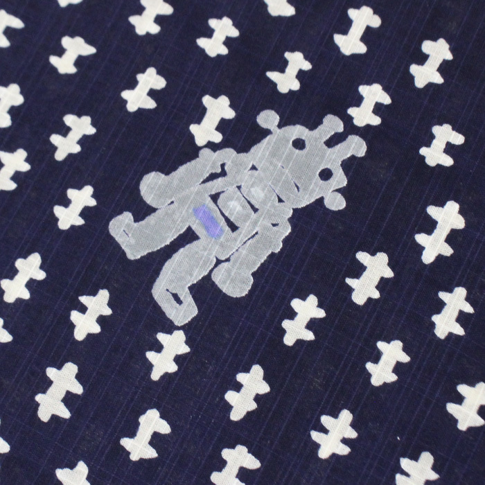 (L size ) Tsumori Chisato men's yukata for man brand new pre tatsumori chisato brand navy blue robot cotton flax 