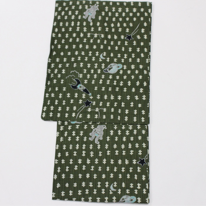 (L size ) Tsumori Chisato men's yukata for man brand new pre tatsumori chisato brand powdered green tea green robot cotton flax 