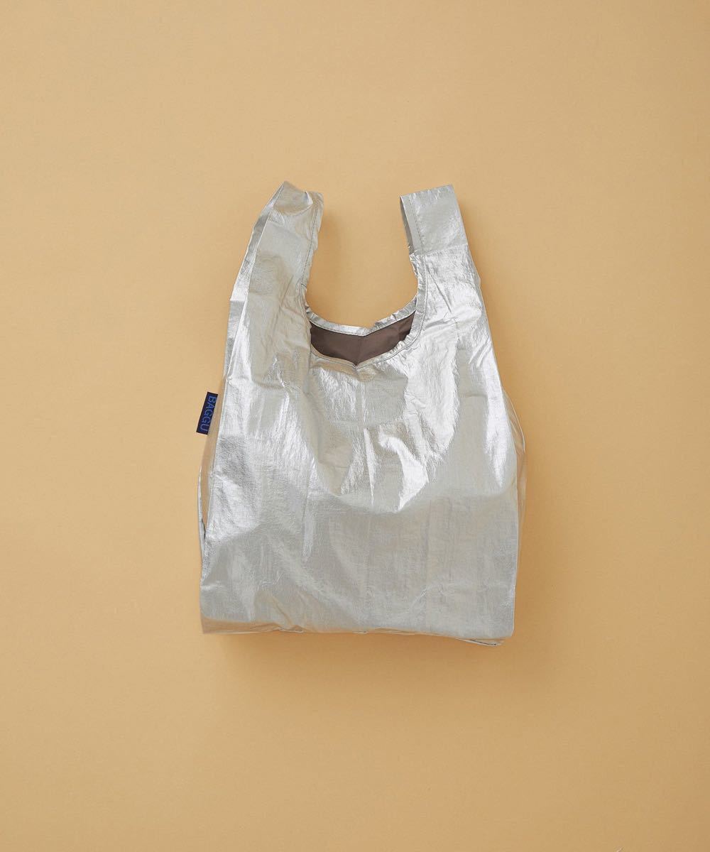 Baggu シルバー babyサイズ エコバッグ メタリック|PayPayフリマ