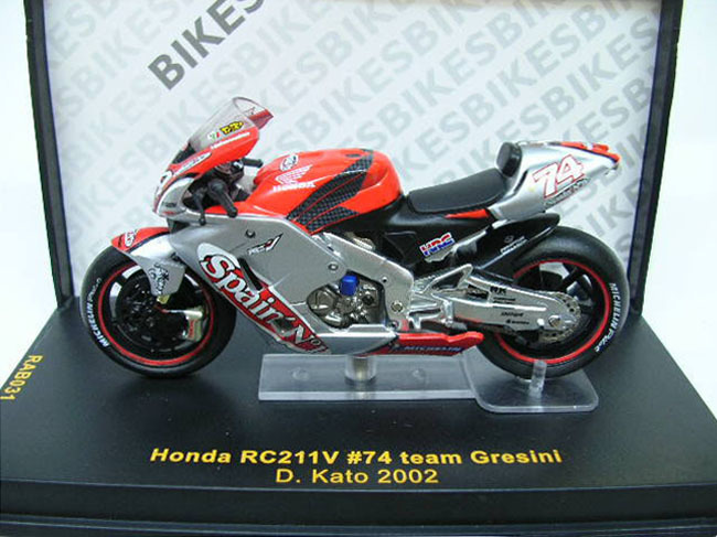 A★ ixo 1/24 ★ Honda/ フォルトゥナ ホンダ RC211V #74 加藤大治郎 2002 ★ (Fortuna/フォルチュナ)_サンプル画像