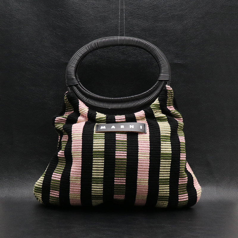 新品 MARNI マルニ ボートバッグ ブラックチェリー eva.gov.co
