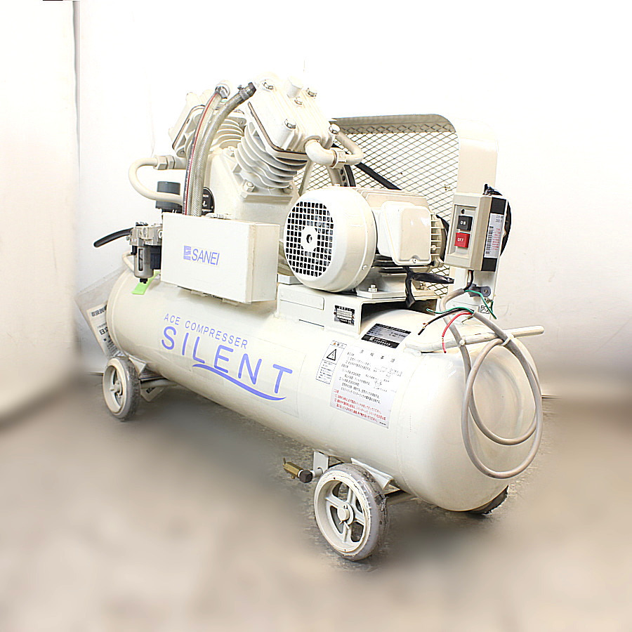 コンプレッサー 3相200V 3.7kw 5馬力 タンク容量150L-