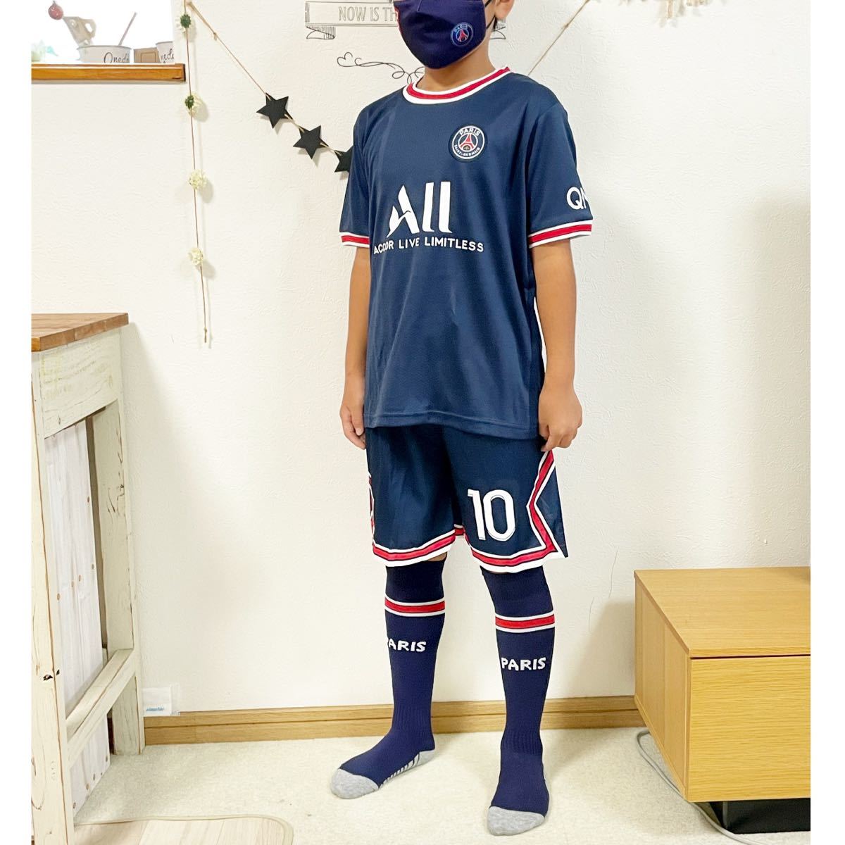 サッカー ユニフォーム ネイマール パリサンジェルマン アウェイ 140cm k