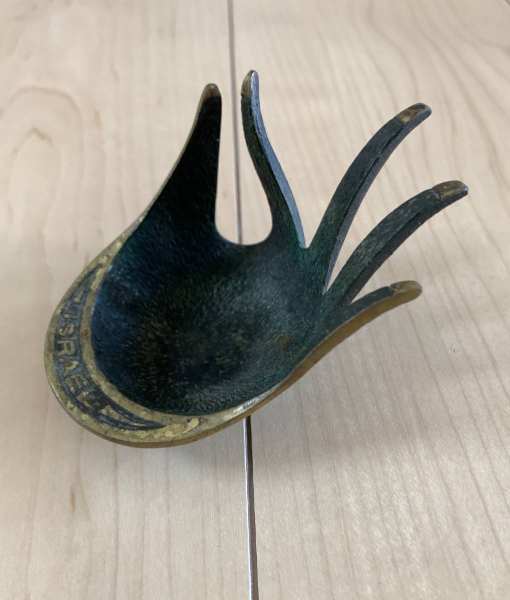 USA ビンテージ ハンド 手 灰皿 小物置き ISRAEL HAND BRASS ASHTRAY