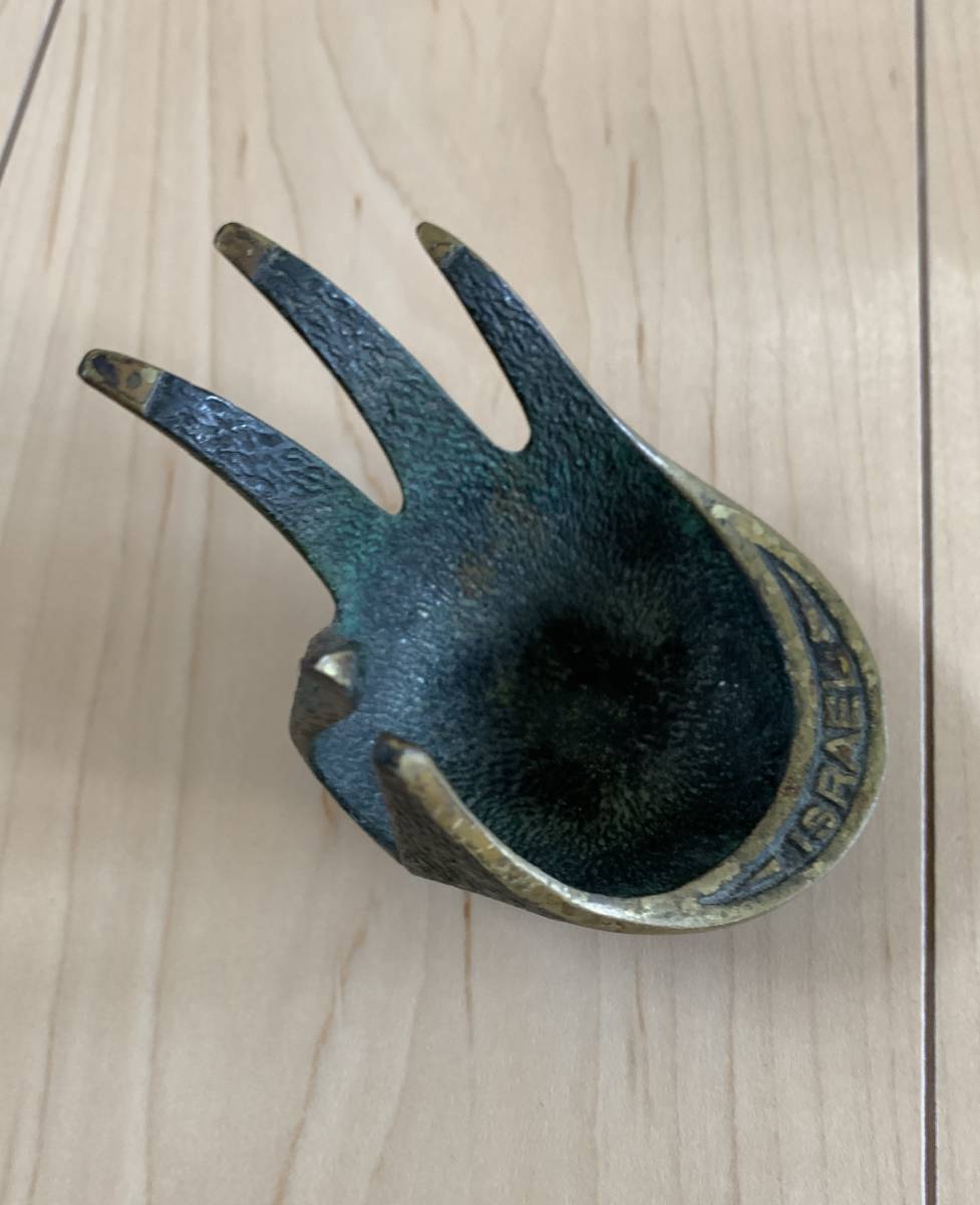 USA ビンテージ ハンド 手 灰皿 小物置き ISRAEL HAND BRASS ASHTRAY