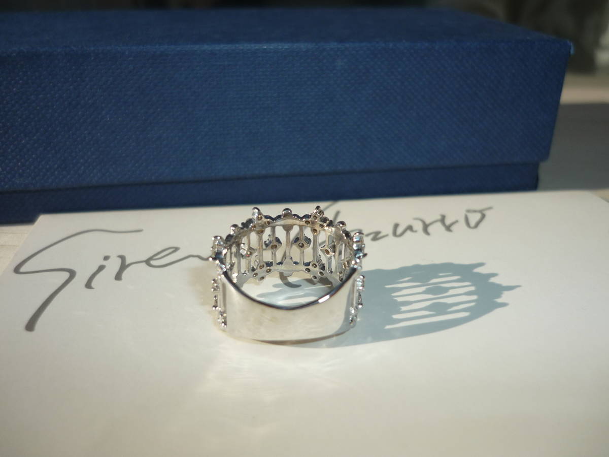 sei полоса a Zoo roK18WG diamond 0.41ct кольцо 18 золотой белое золото Sirena Azzurro булавка кольцо для ключей повторный снижение цены 