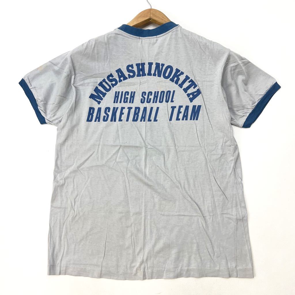 . warehouse . north high school basketball part * super-rare short sleeves Lynn ga- T-shirt college T-shirt gray blue M corresponding SUMMER CAMP USA NY basketball American Casual #S64