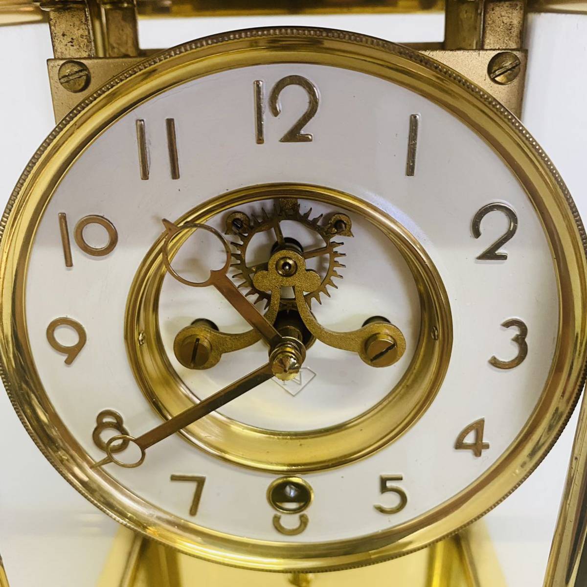 日本美術時計株式会社 Nマーク 振り子時計 水銀時計 置時計 四面ガラス