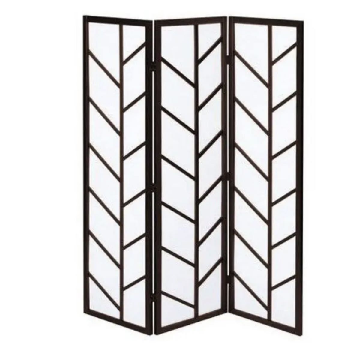  modern partitioning screen 3 ream partition eyes .. bulkhead . Japanese style / Brown white 
