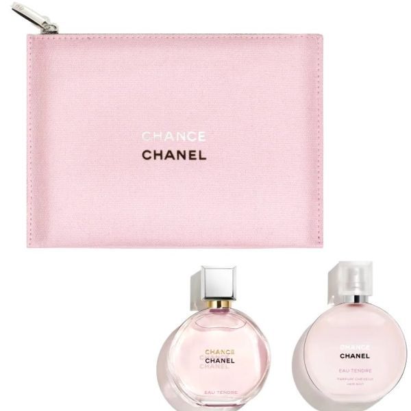 【CU】シャネル チャンス オー タンドゥル EDP35ml ヘア ミスト　ポーチ　デュオ コフレ　chanel-chance-duo限定セット3点set　化粧品_画像1