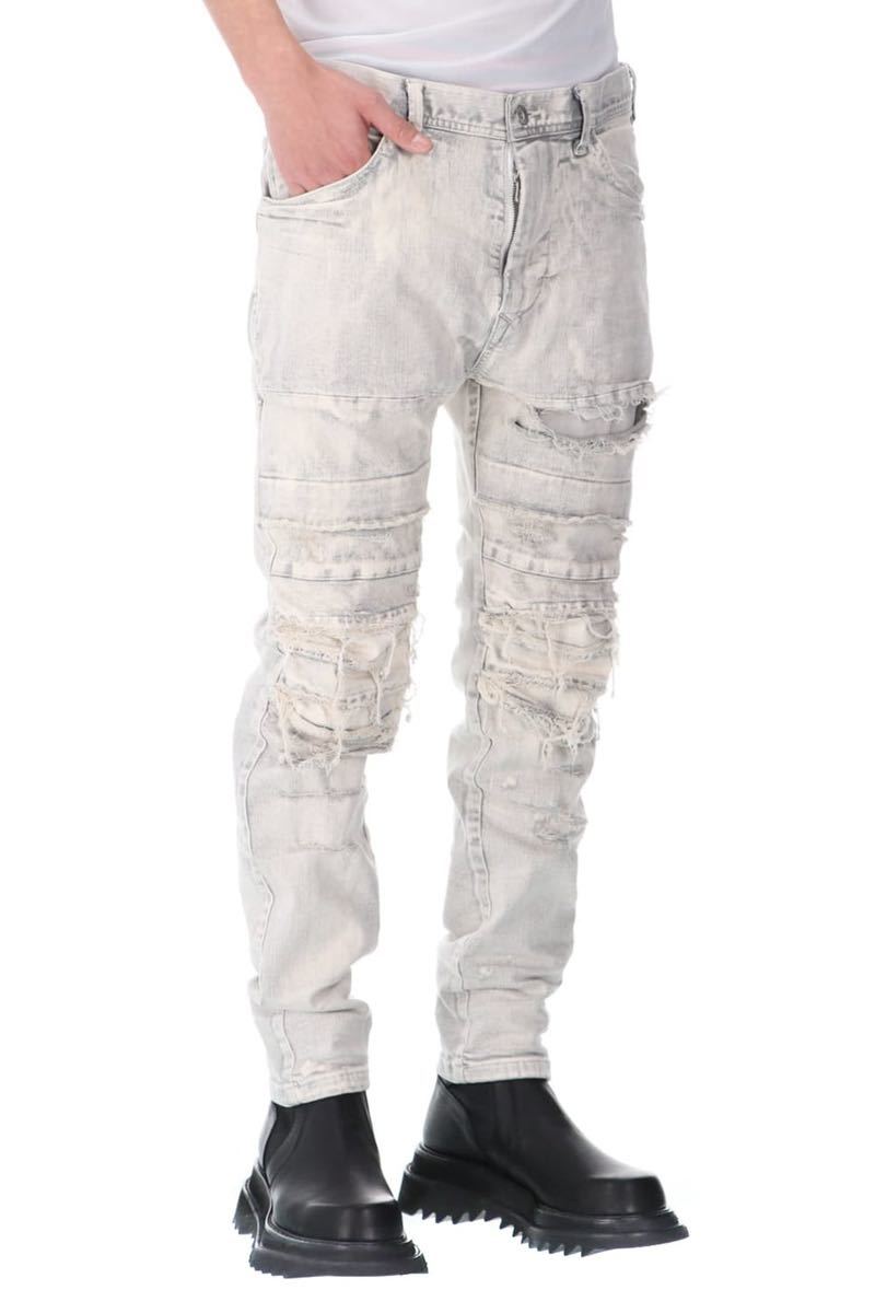 21SS Julius PERMANENT LINE クラッシュデストロイドストレッチデニム