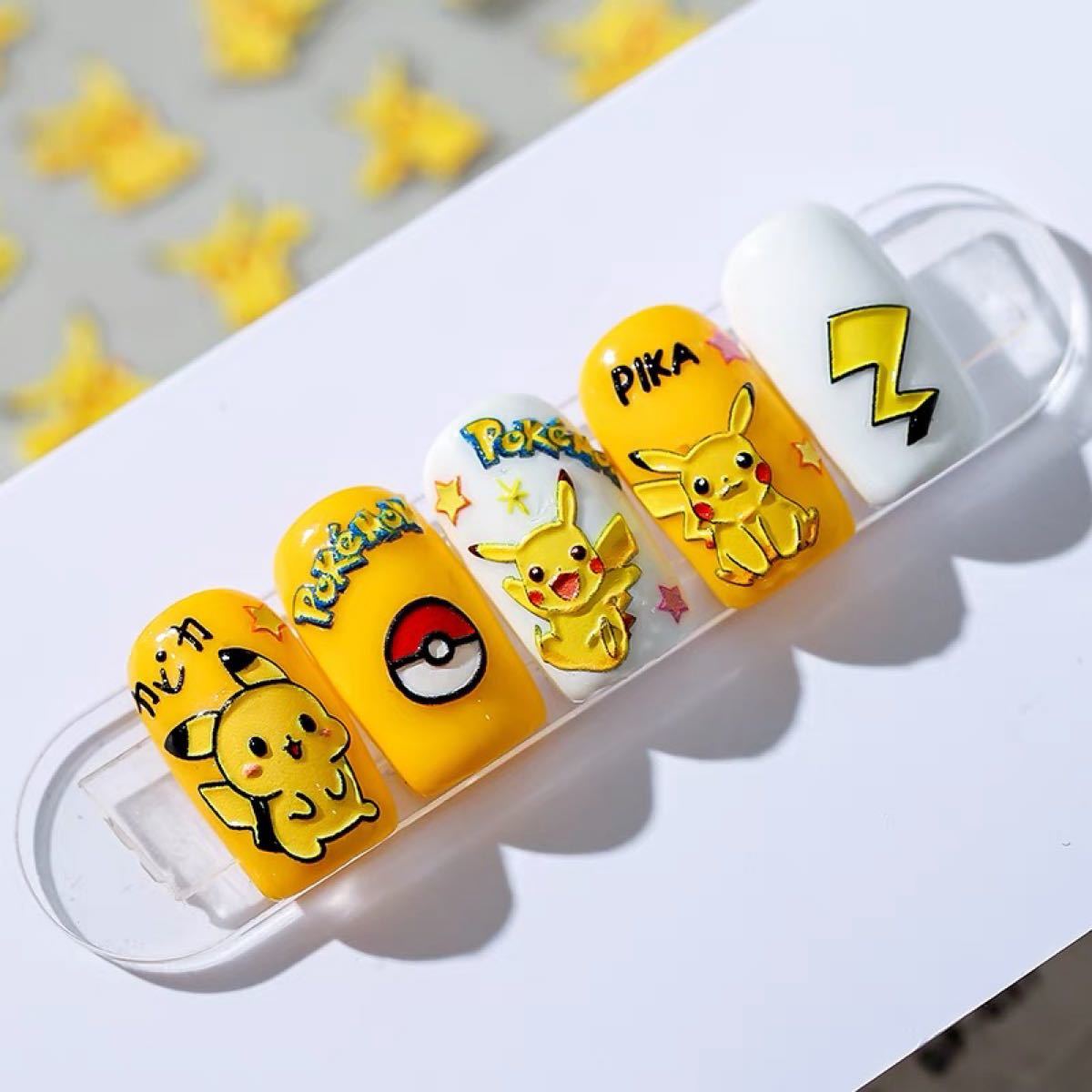 No 36 3D立体 ポケモン ピカチュウ モンスターボール ネイル No 36 3D立体 ポケモン ピカチュウ モンスターボール ネイル