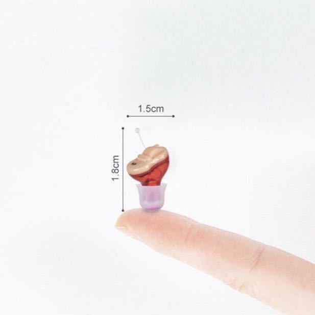 【両耳セット】補聴器　デジタル式　超小型耳穴式　低周波カット　ノイズカット　ダイヤルボリューム付き_画像3