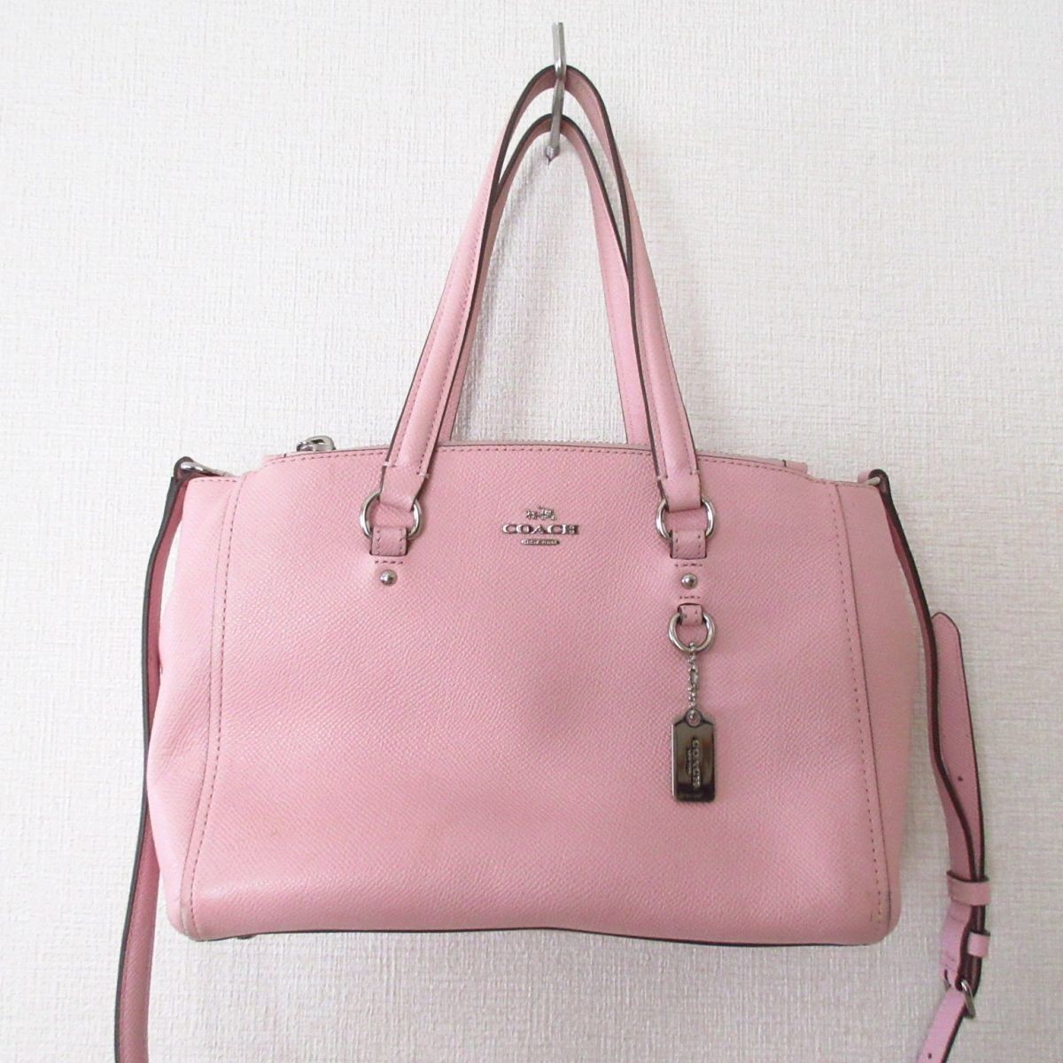 ブランド COACH 2WAY ショルダーバッグ ピンク の通販 by むー|コーチ