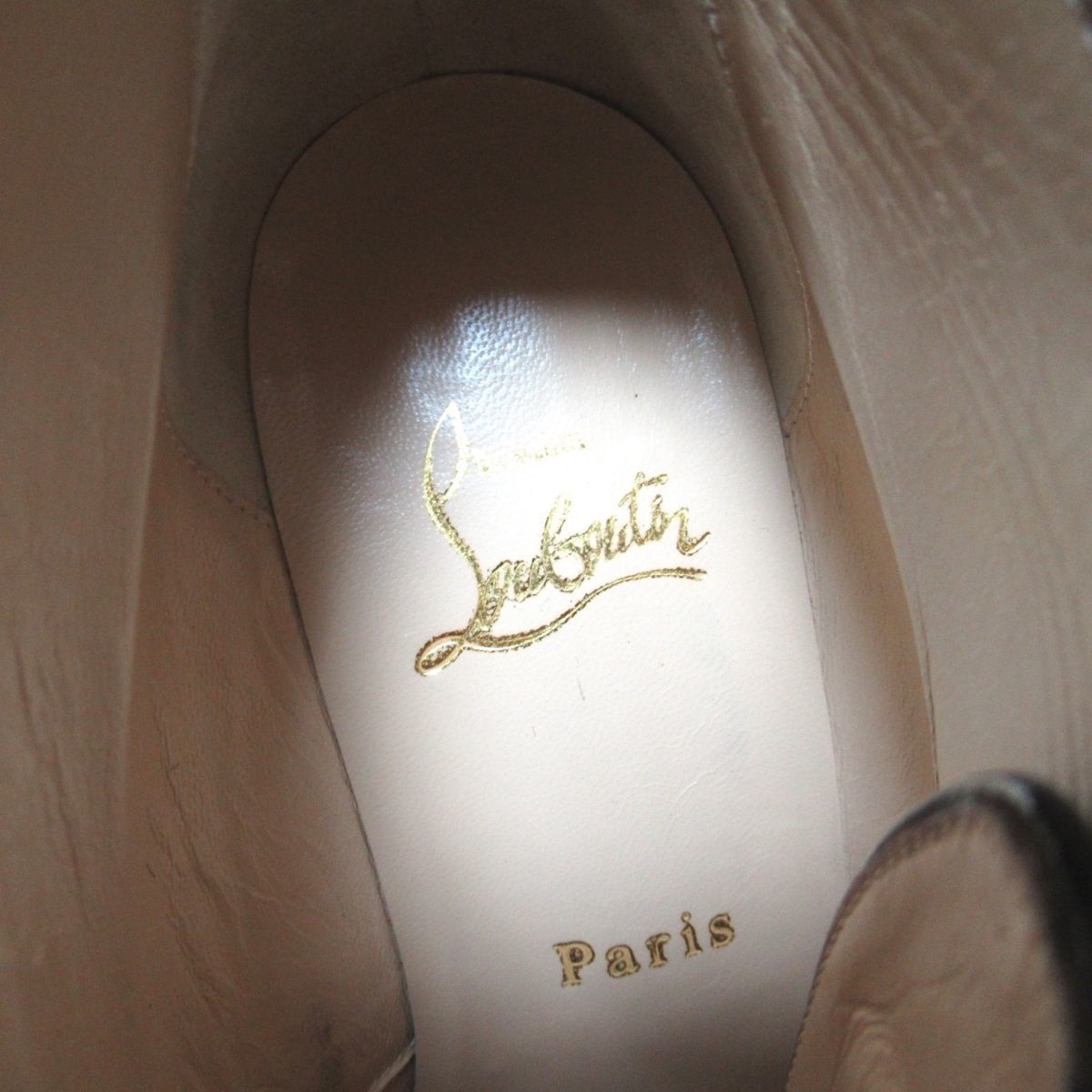 美品 Christian Louboutin クリスチャンルブタン ハラコ ヒョウ柄