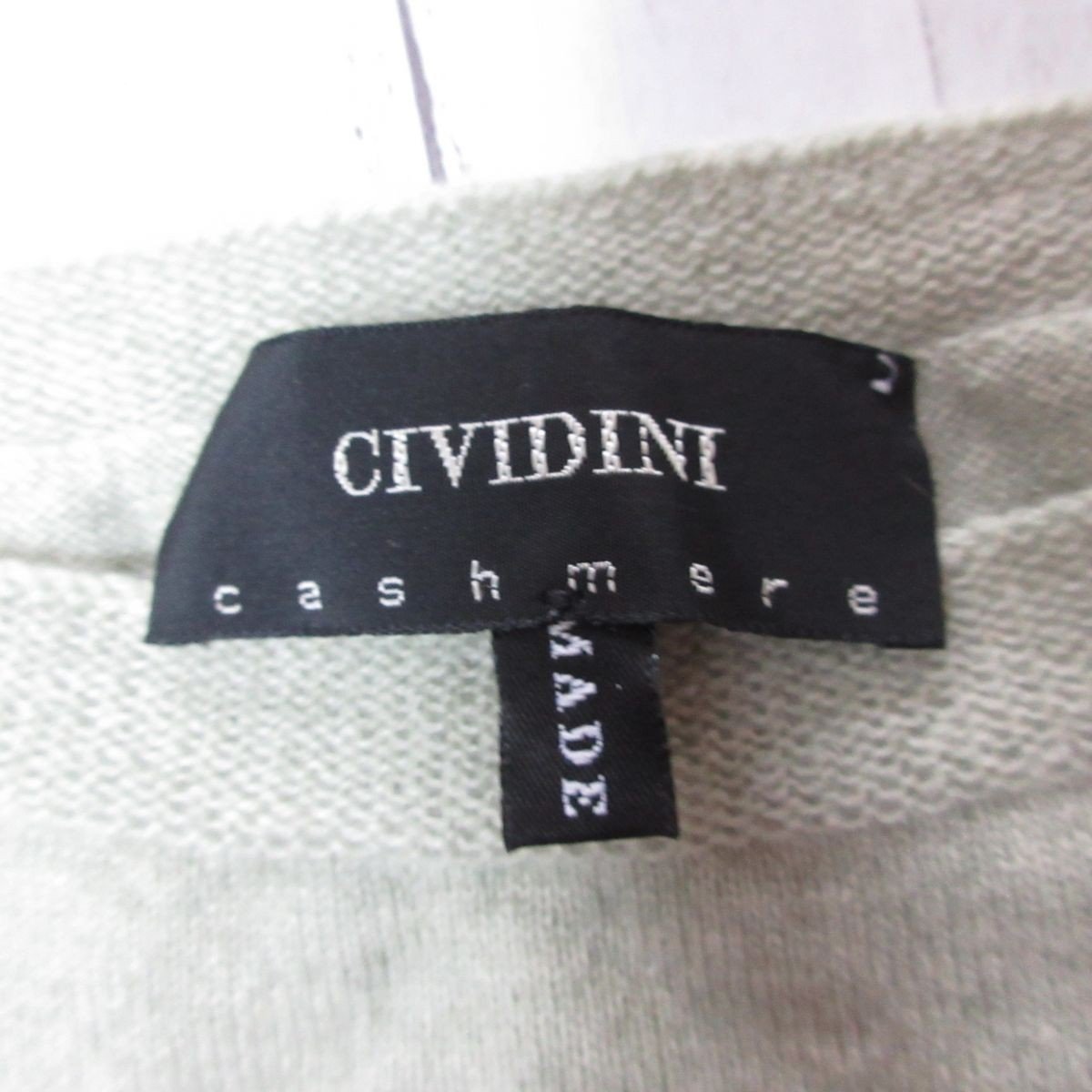 美品 CIVIDINI 011 40 カシミヤ100% クルーネック セーター チヴィ