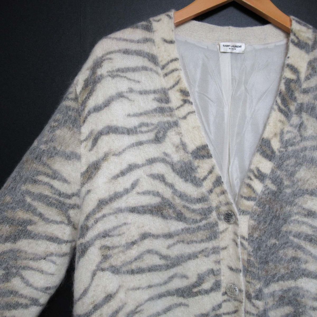 美品 15-16AW Saint Laurent Paris サンローランパリ 長袖 タイガー