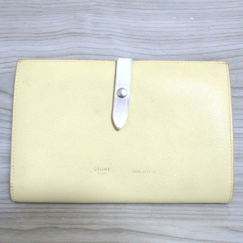 CELNE セリーヌ ラージストラップウォレット レザー 二つ折り 長財布