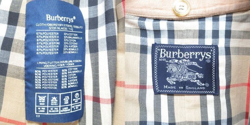 超希少 英国製 一枚袖！ Burberrys バーバリーズ 二枚襟 ロングバックスリット 裏地ノバチェック柄 2way ロング丈 トレンチコート ベージュ_画像10