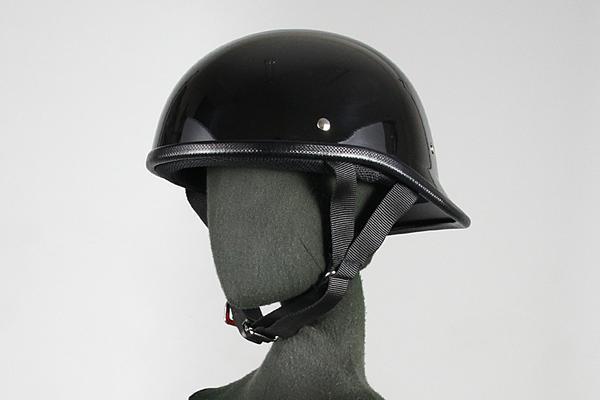 ロングダックテールヘルメット　ブラック 新品 アメリカン・ストリート 半ヘル 半キャップ バイクパーツセンター_画像4