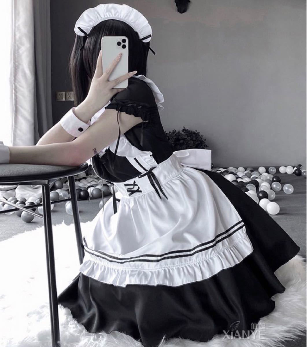 ◇セール特価品◇ L メイド服 ロリータ コスプレ フルセット コスチューム ハロウィン 仮装