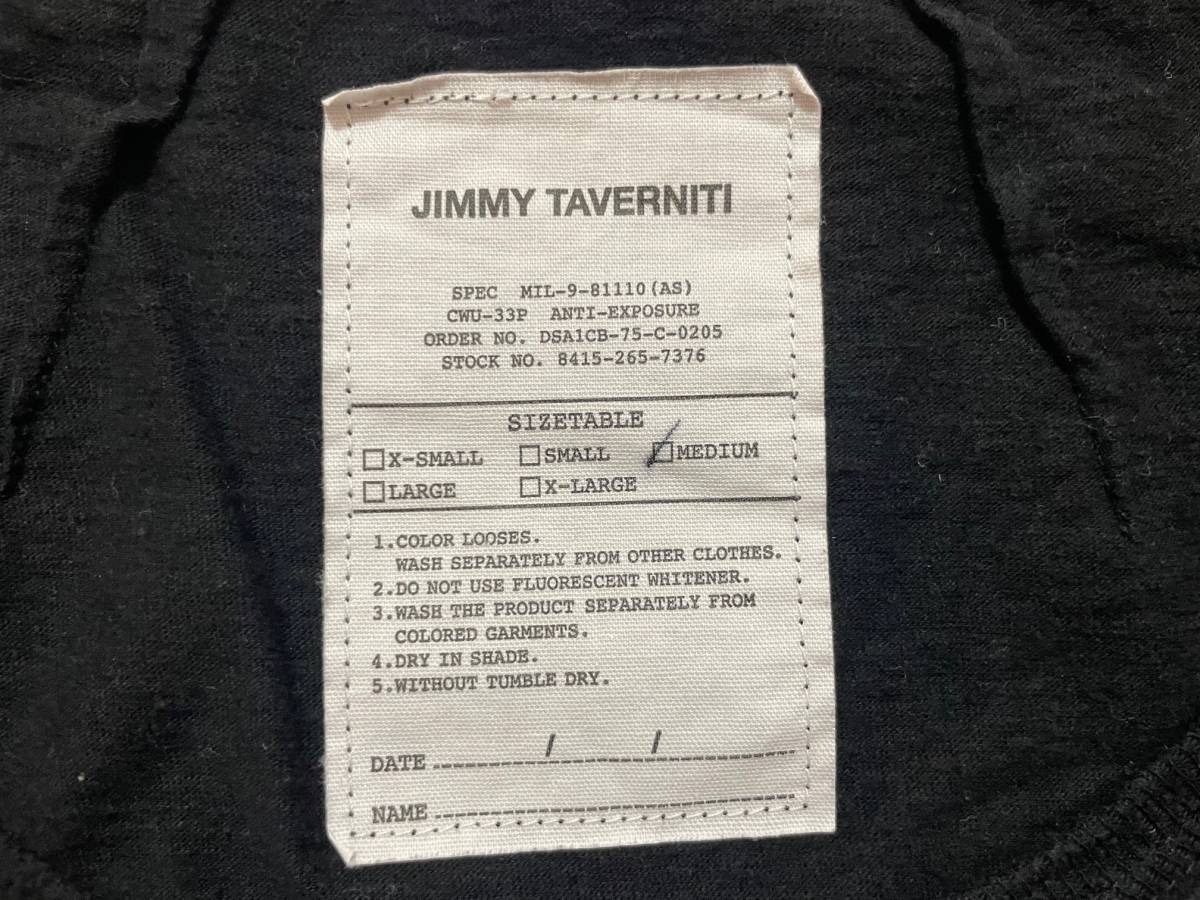 即決！送料無料！美品！JIMMY TAVERNITI ジミータバニティ Tシャツ カットソー 半袖　Ｍサイズ　黒　ブラック　日本製　TAVERNITI SO JEANS