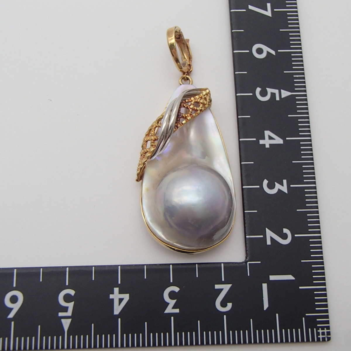 ◎真珠 ペンダント トップ / K18 PT900 /重量約9.6g/ パール